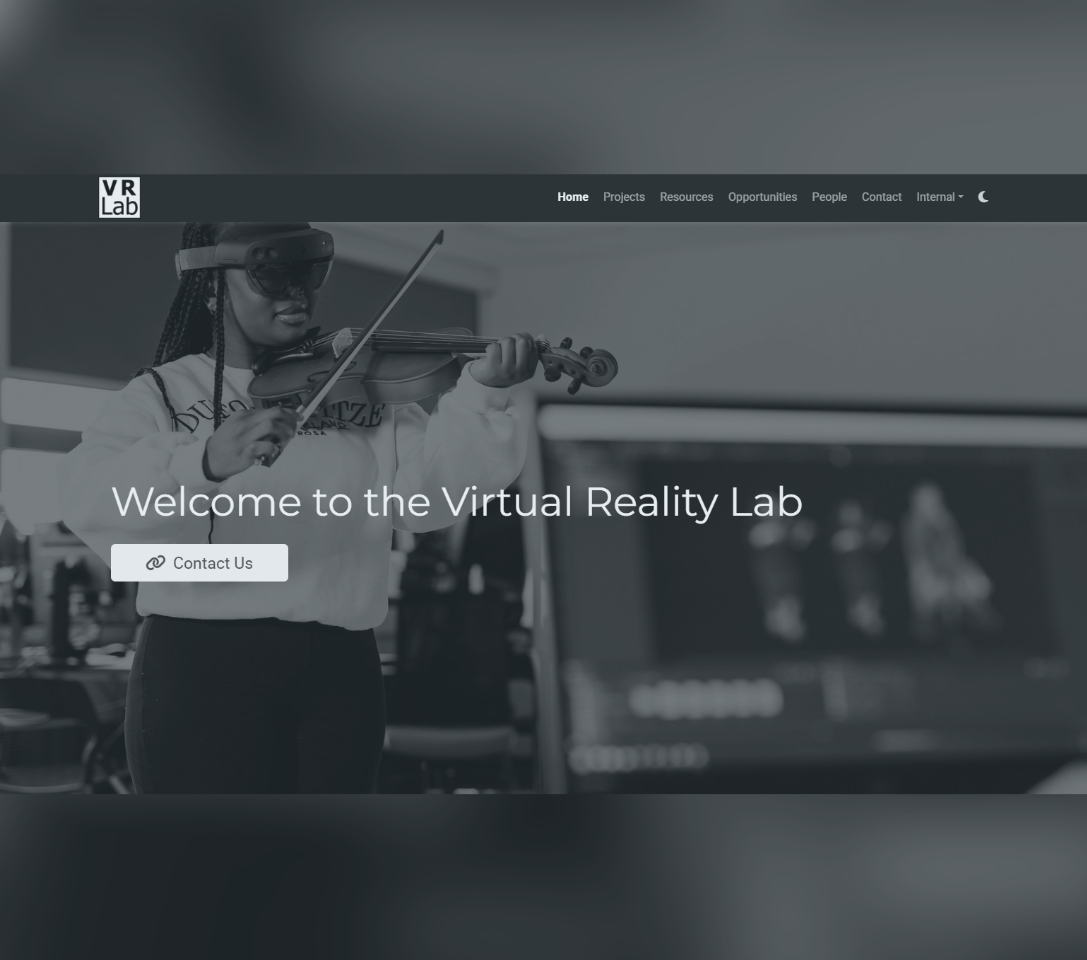Cover preview of the project titled "The VR Lab Website"